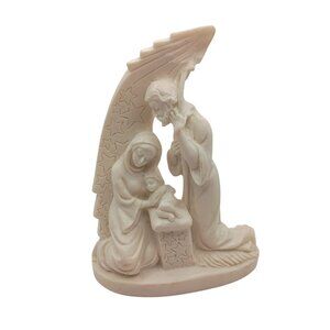 VTG Holy Family Nativity Star of Bethlehem Sculpture Italy Figurine